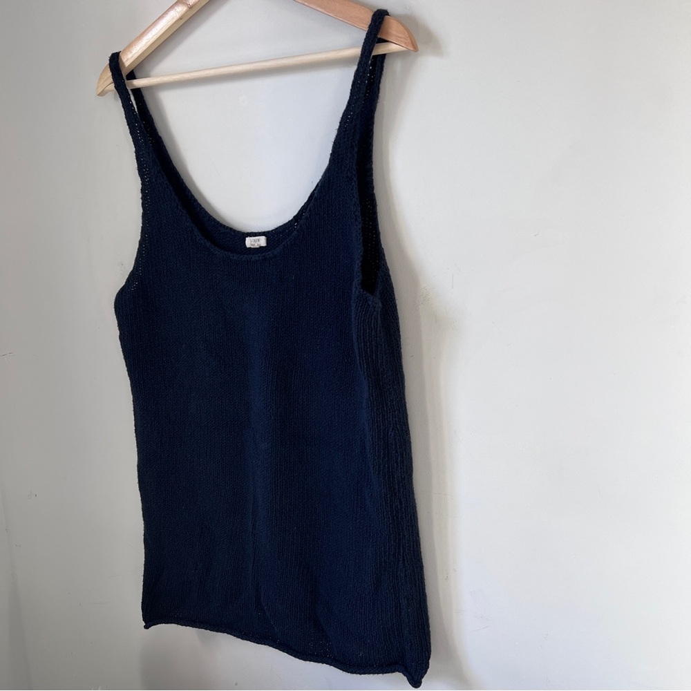 J. Crew Factory Tank Knit Navy Women’s Size Large - Picture 5 of 5